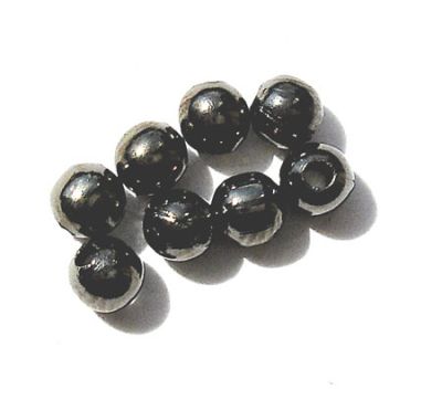 MB003 3mm Grey Black Round Metal Bead