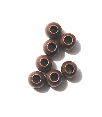 MB003 3mm Antique Copper Round Metal Bead