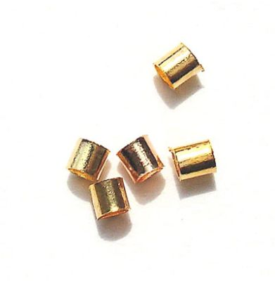 FN072 Large Gold Tube Crimps