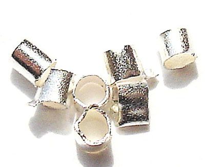 FN072 Large Silver Tube Crimps