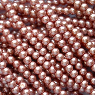 GP406 4mm Dusky Rose Glass Pearls