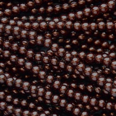 GP408 4mm Rich Brown Glass Pearls