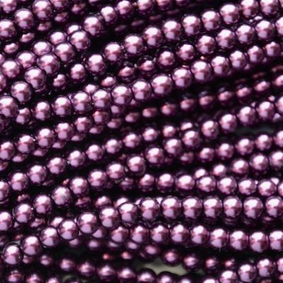 GP410 4mm Aubergine Glass Pearls