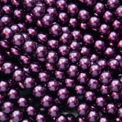 GP610 6mm Aubergine Glass Pearls