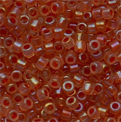 DB1733 Dk Peach Lined Opal AB Delica