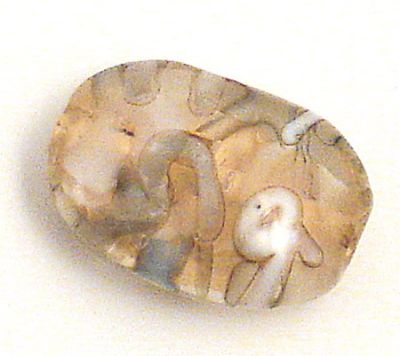 GL1765 Peach Squiggle Rectangle