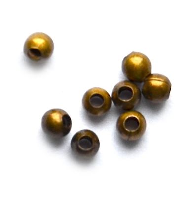 MB002BG 2mm Burnished Gold Metal Bead