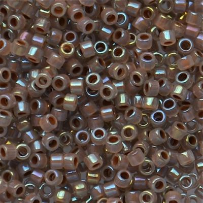 DB1749 Cocoa Lined Opal AB Delica