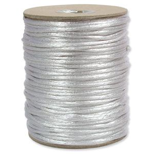 TG110 3mm White and Silver Rattail