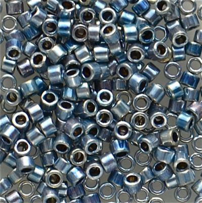 DB0544 Blue Gold Iris (Palladium Plated AB) Delica