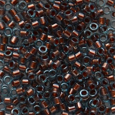 DB1706 Copper Pearl Lined Aqua Delica