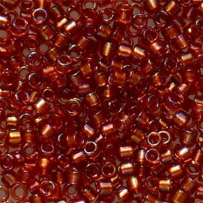 DB1736 Spkl Beige Lined Dk Topaz AB Delica