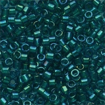 DB1764 Emerald Lined Aqua AB Delica