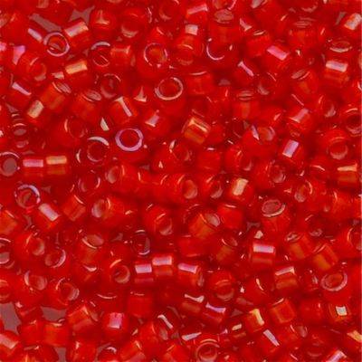 DB1780 White Lined Flame Red AB Delica