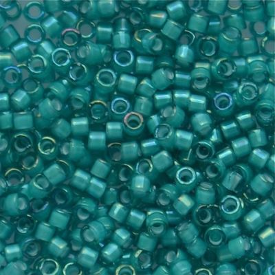 DB1782 White Lined Teal AB Delica