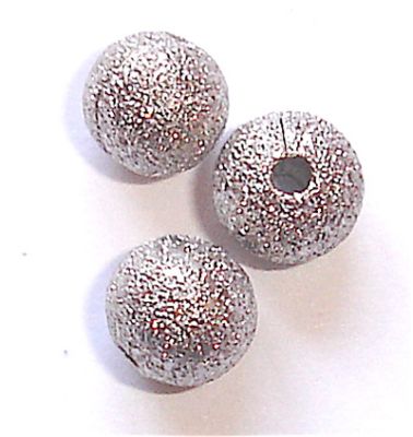 MB060 6mm Antique Silver Metal Sparkle Bead