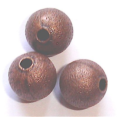 MB061 8mm Antique Copper Metal Sparkle Bead
