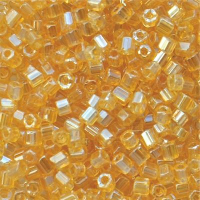 HEX240 Lustre Trans Lt Topaz Size 10 Hex Beads