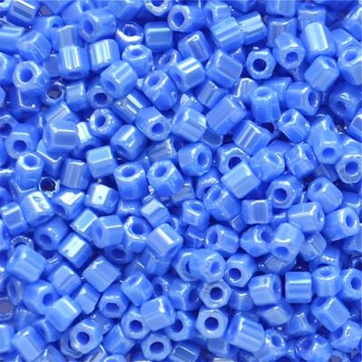 HEX434 Op Lustre Pale Blue Size 10 Hex Beads