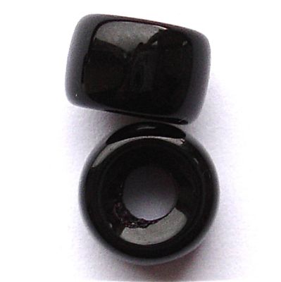 GL1324 8x6mm Black Pony Bead