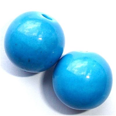 CE101 14mm Turquoise Ceramic Round