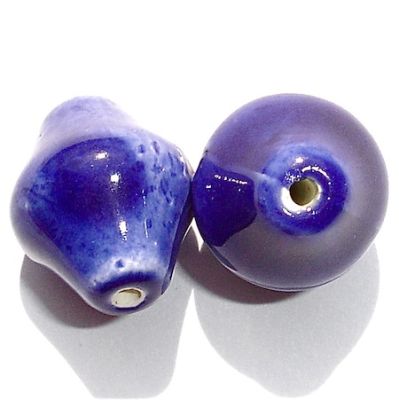 CE123 16x14mm Royal Blue Rhomboid Ceramic Bead