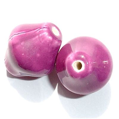 CE124 16x14mm Lilac Rhomboid Ceramic Bead