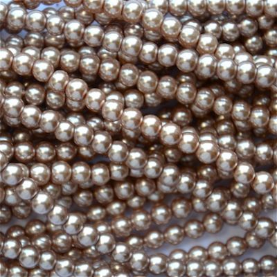 GP412 4mm Latte Glass Pearls