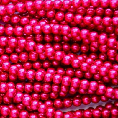 GP415 4mm Magenta Glass Pearls