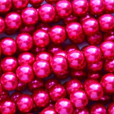 GP808 8mm Magenta Glass Pearls