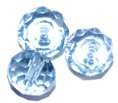 CC1289 6x8mm Faceted Blue Rondelle