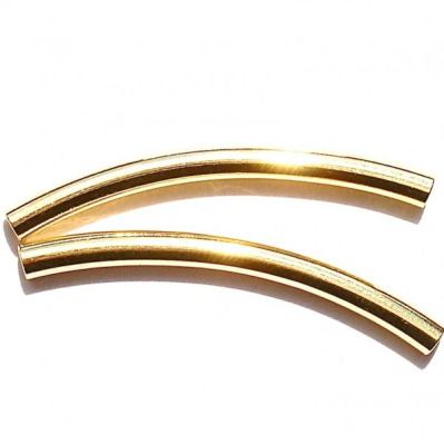 MB645G 35mm Hollow GP metal tube bead