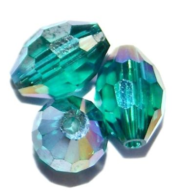 CC1122 8x6mm Teal AB Faceted Oval