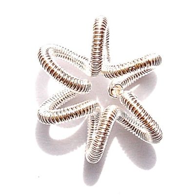 MB652S 15mm SP Twisted Filigree Flower Link