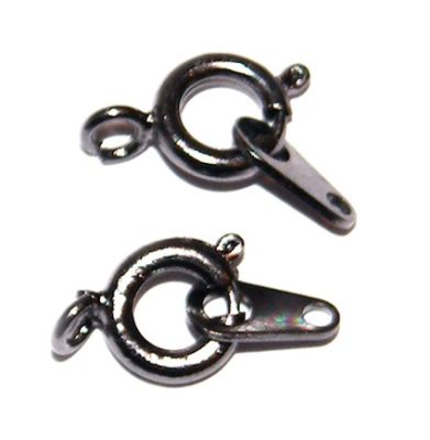 FN027GRB 6mm Grey Black Bolt Ring and Tag