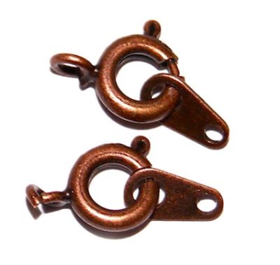 FN027AC 6mm Antique Copper Bolt Ring and Tag