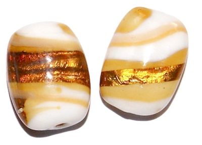 GL3277 20x15mm Topaz Metallic Swirl Cushioned Rectangle