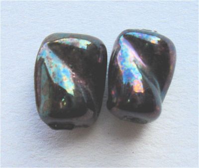 GLx0961 8x6mm Black Twisted Tube