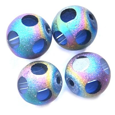 GLx2422 10mm Tanzanite Round with Frost AB Finish