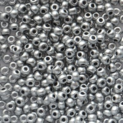 RC007 Matt Met Silver Size 8 Seed Beads