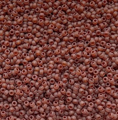 RC11-0134F Mat Trans Lt Brown Size 11 Seed Beads