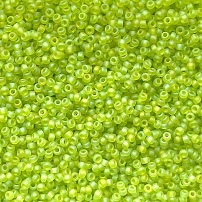 RC11-0143FR Matte Tr Chartreuse AB Size 11 Seed Beads
