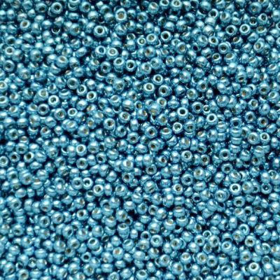 RC11-5113 Dur Galv Capri Blue Size 11 Seed Beads