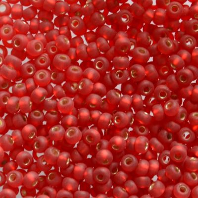 RC1113 SL Frost Red Size 8 Seed Beads