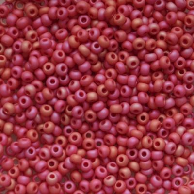 RC393 AB Frost Op Cerise Size 10 Seed Beads