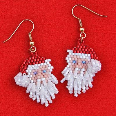 Santa Earrings Pattern