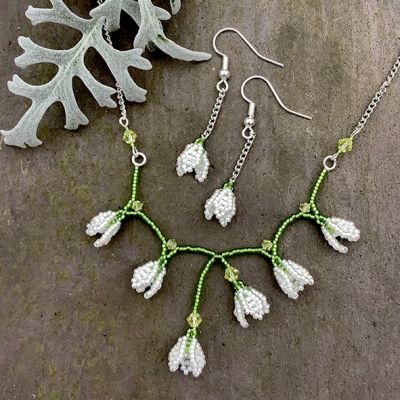 Snowdrop Necklace & Earrings Kit