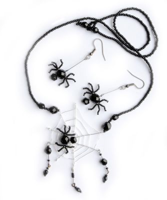 Incey Spider Necklace and Earrings