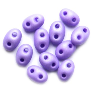 TW122 Matt Opaque Tanzanite Twin Beads