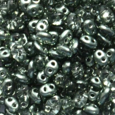 TW129 Green 'Labrador' Twin Beads